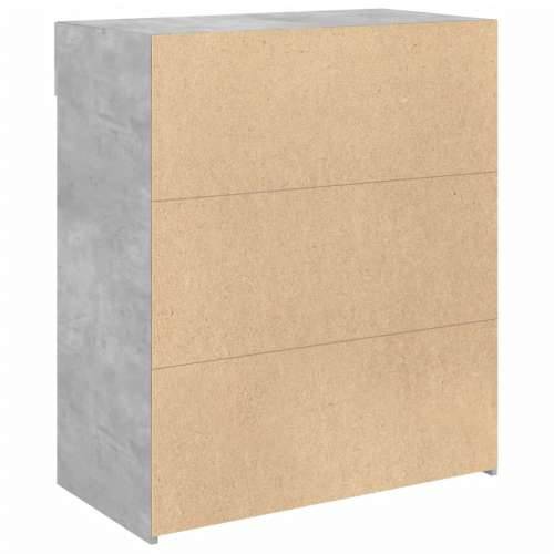 Komoda siva boja betona 80 x 42,5 x 93 cm od konstruiranog drva Beton siva 1 Cijena