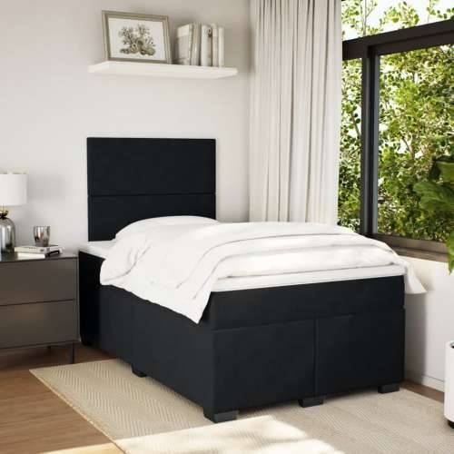 Box spring krevet s madracem crni 120 x 200 cm baršunasti - Crna 120 x 200 cm Gladak dizajn Cijena