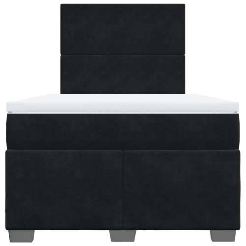 Box spring krevet s madracem crni 120 x 200 cm baršunasti - Crna 120 x 200 cm Gladak dizajn Cijena