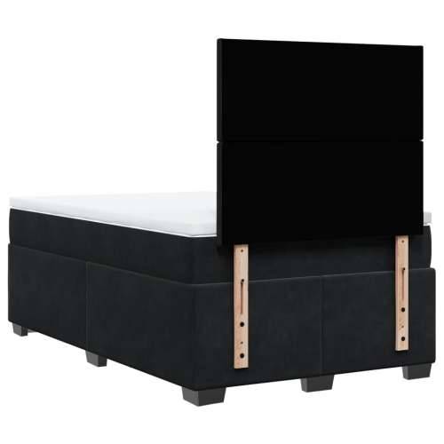 Box spring krevet s madracem crni 120 x 200 cm baršunasti - Crna 120 x 200 cm Gladak dizajn Cijena