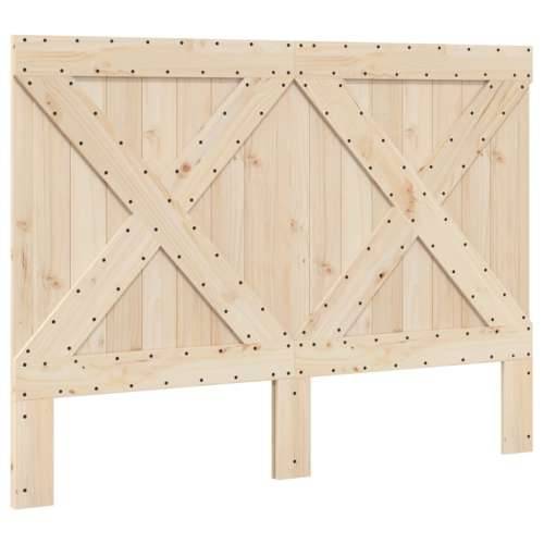 Okvir za krevet s uzglavljem 160 x 200 cm od masivne borovine Prirodna 160 x 200 cm Ne with cross headboard & footboard Cijena
