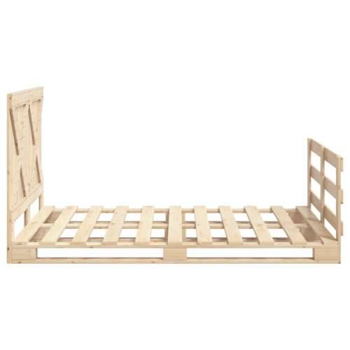 Okvir za krevet s uzglavljem 160 x 200 cm od masivne borovine Prirodna 160 x 200 cm Ne with cross headboard & footboard Cijena