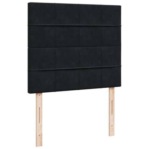 Box spring krevet s madracem crni 120 x 200 cm baršunasti - Crna 120 x 200 cm Blok s kvadratima Cijena
