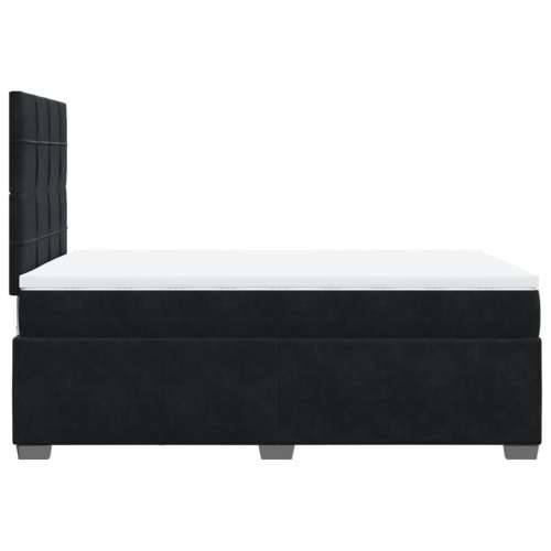 Box spring krevet s madracem crni 120 x 200 cm baršunasti - Crna 120 x 200 cm Blok s kvadratima Cijena