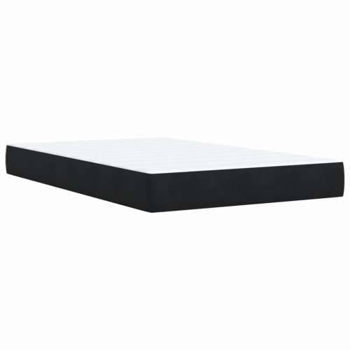 Box spring krevet s madracem crni 120 x 200 cm baršunasti - Crna 120 x 200 cm Dizajn s gumbima Cijena