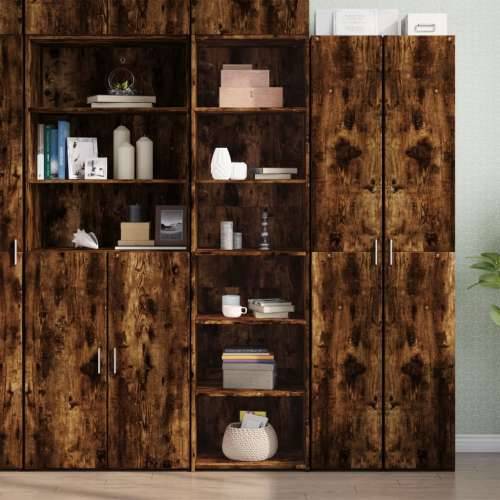 Visoka komoda boje hrasta 50 x 41 x 185 cm konstruirano drvo - Dimljeni hrast 1 Cijena