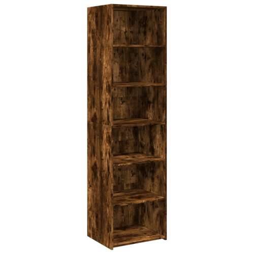 Visoka komoda boje hrasta 50 x 41 x 185 cm konstruirano drvo - Dimljeni hrast 1 Cijena