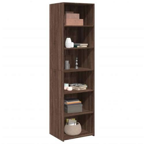 Visoka komoda boje hrasta 50 x 41 x 185 cm konstruirano drvo - Smeđi hrast 1 Cijena