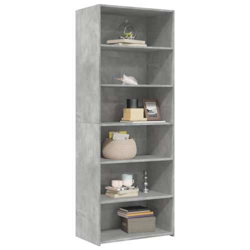 Visoka komoda siva betona 70x41x185 cm od konstruiranog drva - Beton siva 1 Cijena