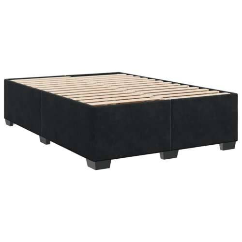 Krevet s oprugama i madracem crni 140 x 190 cm baršunasti - Crna 140 x 190 cm gumbi Cijena