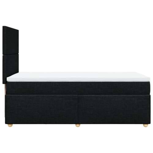 Krevet s oprugama i madracem crni 90x200 cm od tkanine Crna 90 x 200 cm Gladak dizajn Cijena