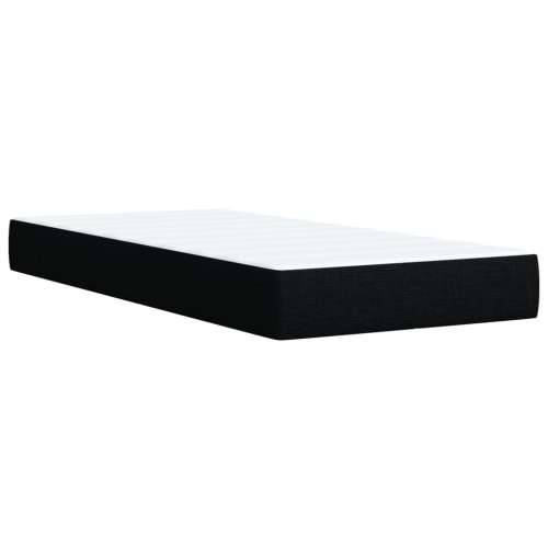 Krevet s oprugama i madracem crni 90x200 cm od tkanine Crna 90 x 200 cm Gladak dizajn Cijena