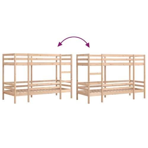 Krevet na kat 90 x 200 cm od masivne borovine - Prirodna 90 x 200 cm Cijena