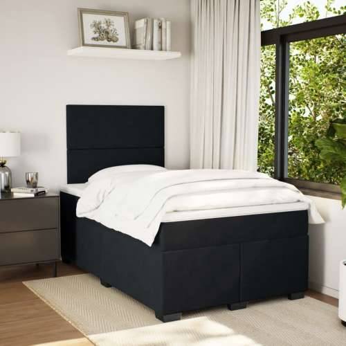 Krevet box spring s madracem crni 120 x 190 cm baršunasti - Crna 120 x 190 cm Gladak dizajn Cijena