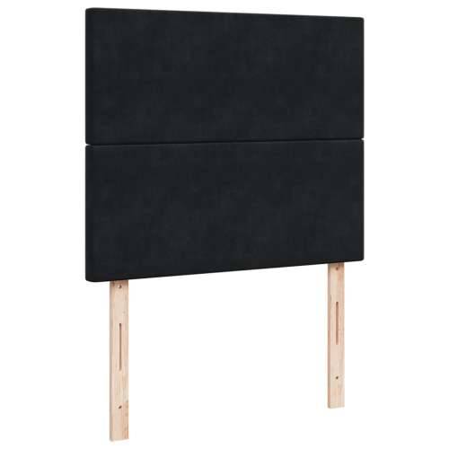Krevet box spring s madracem crni 120 x 190 cm baršunasti - Crna 120 x 190 cm Gladak dizajn Cijena