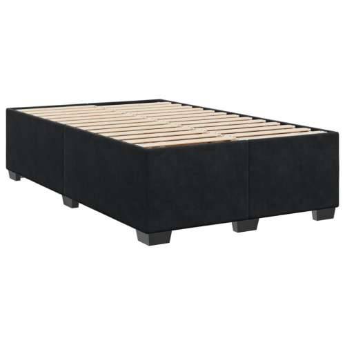 Krevet box spring s madracem crni 120 x 190 cm baršunasti - Crna 120 x 190 cm Gladak dizajn Cijena