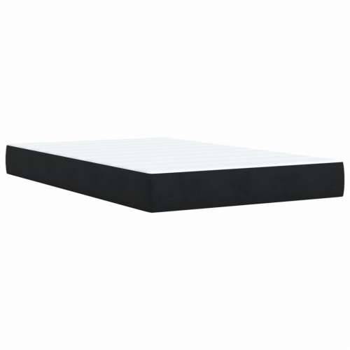 Krevet box spring s madracem crni 120 x 190 cm baršunasti - Crna 120 x 190 cm Gladak dizajn Cijena