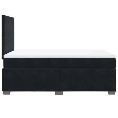Krevet box spring s madracem crni 120 x 190 cm baršunasti - Crna 120 x 190 cm Gladak dizajn Cijena