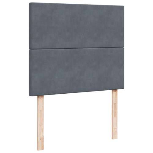 Box spring krevet s madracem tamnosivi 120 x 200 cm baršunasti - Tamno siva 120 x 200 cm Gladak dizajn Cijena