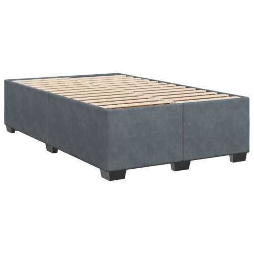 Box spring krevet s madracem tamnosivi 120 x 200 cm baršunasti - Tamno siva 120 x 200 cm Gladak dizajn Cijena
