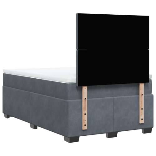 Box spring krevet s madracem tamnosivi 120 x 200 cm baršunasti - Tamno siva 120 x 200 cm Gladak dizajn Cijena