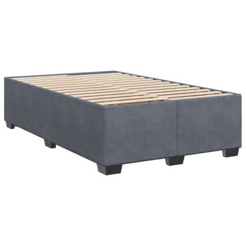 Box spring krevet s madracem tamnosivi 120 x 200 cm baršunasti - Tamno siva 120 x 200 cm Dizajn s gumbima Cijena