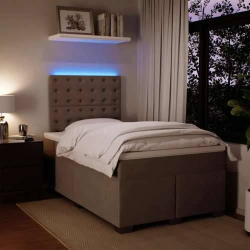 Box spring krevet s madracem svjetlosivi 120x200 cm baršunasti Svjetlosiva 120 x 200 cm gumbi Cijena