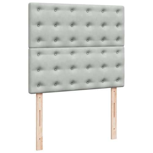 Box spring krevet s madracem svjetlosivi 120x200 cm baršunasti Svjetlosiva 120 x 200 cm gumbi Cijena