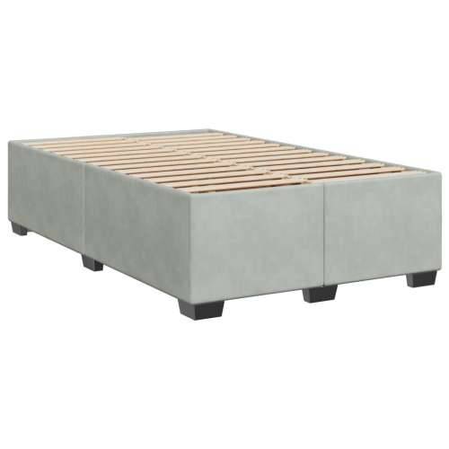 Box spring krevet s madracem svjetlosivi 120x200 cm baršunasti Svjetlosiva 120 x 200 cm gumbi Cijena