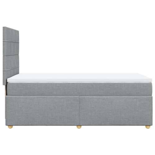 Okvir kreveta s oprugama i madrac svjetlosivi 80x200cm tkanina - Svjetlosiva 80 x 200 cm Blok s kvadratima Cijena