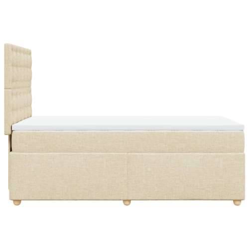 Okvir kreveta s oprugama i madrac krem 80x200 cm od tkanine - Krema 80 x 200 cm gumbi Cijena