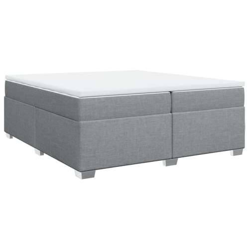Krevet s oprugama i madracem svjetlosivi 200 x 200cm od tkanine - Svjetlosiva 200 x 200 cm Cijena