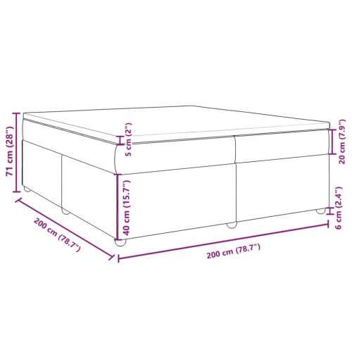 Krevet s oprugama i madracem svjetlosivi 200 x 200cm od tkanine - Svjetlosiva 200 x 200 cm Cijena