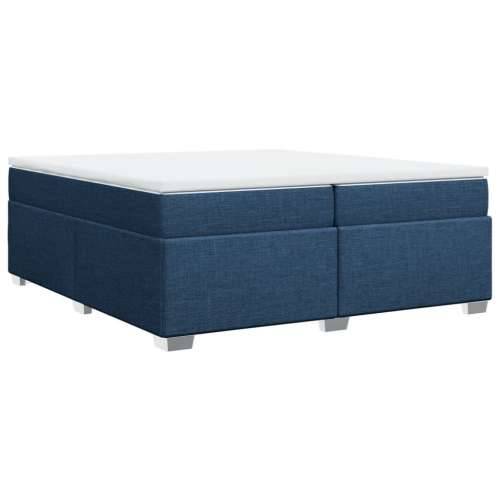Krevet s oprugama i madracem plavi 200 x 200 cm od tkanine Plava 200 x 200 cm Cijena