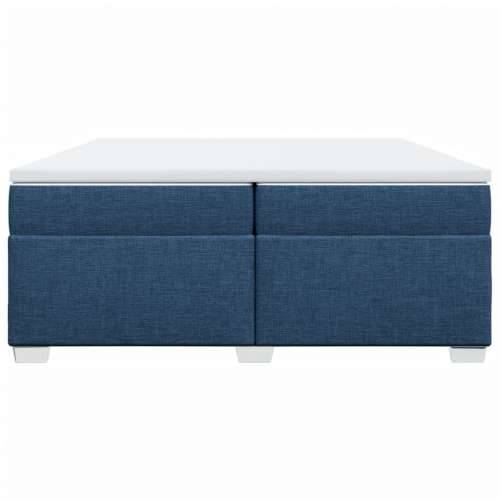 Krevet s oprugama i madracem plavi 200 x 200 cm od tkanine Plava 200 x 200 cm Cijena