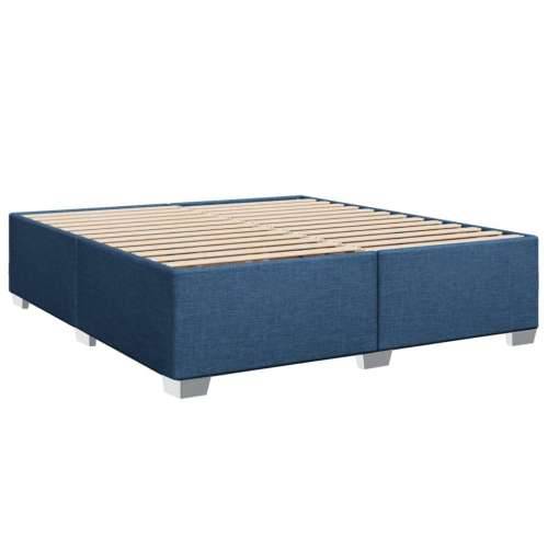 Krevet s oprugama i madracem plavi 200 x 200 cm od tkanine Plava 200 x 200 cm Cijena