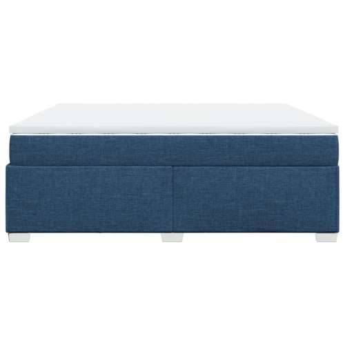 Krevet s oprugama i madracem plavi 200 x 200 cm od tkanine Plava 200 x 200 cm Cijena