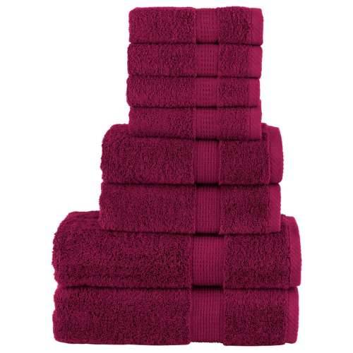 8-dijelni vrhunski set ručnika SOLUND bordo 600 gsm - Bordo 1 Cijena