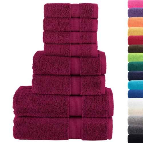 8-dijelni vrhunski set ručnika SOLUND bordo 600 gsm - Bordo 1 Cijena