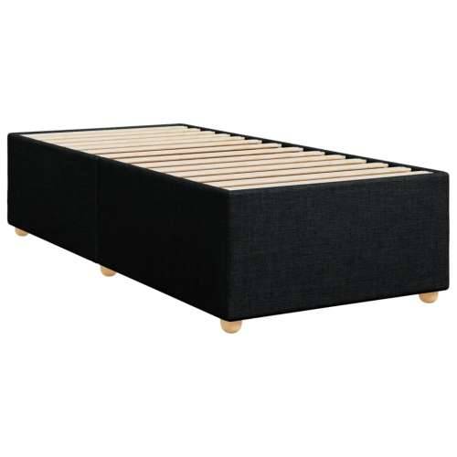 Krevet s oprugama i madracem crni 90x200 cm od tkanine - Crna 90 x 200 cm Gladak dizajn Cijena