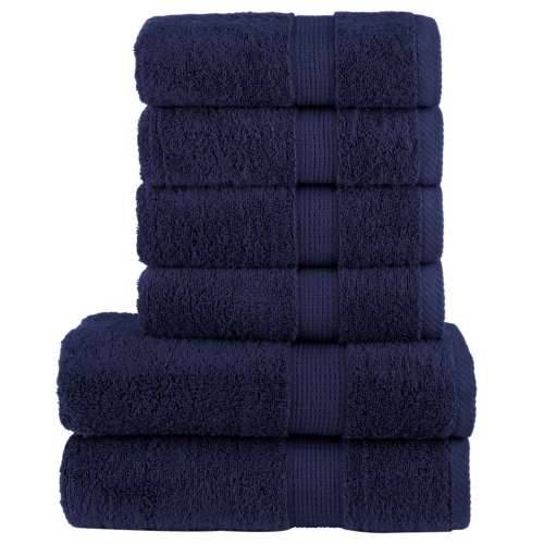 6-dijelni vrhunski set ručnika SOLUND modri 600 gsm - Modra 1 Cijena