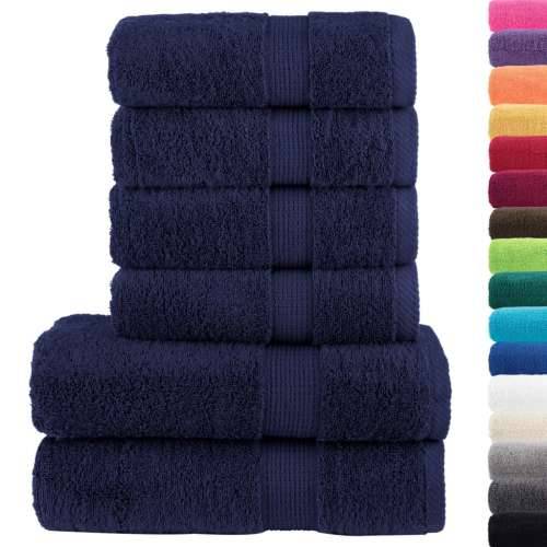 6-dijelni vrhunski set ručnika SOLUND modri 600 gsm - Modra 1 Cijena