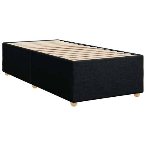Krevet s oprugama i madracem crni 100 x 200 cm od tkanine Crna 100 x 200 cm Dizajn s gumbima Cijena