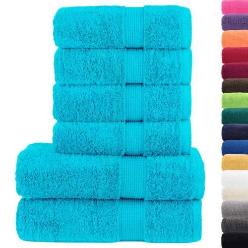 6-dijelni vrhunski set ručnika SOLUND tirkizni 600 gsm - Tirkizna 1 Cijena