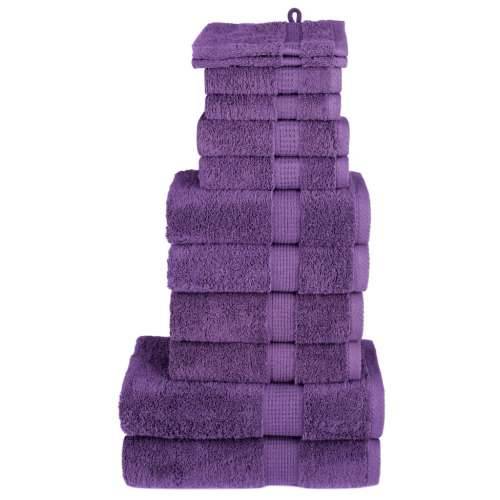 12-dijelni vrhunski set ručnika SOLUND ljubičasti 600 gsm - Ljubičasta 1 Cijena