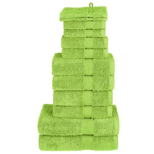 12-dijelni vrhunski set ručnika SOLUND zeleni 600 gsm - Jabukova zelena 1 Cijena