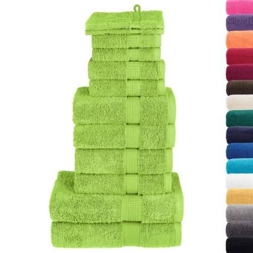12-dijelni vrhunski set ručnika SOLUND zeleni 600 gsm - Jabukova zelena 1 Cijena