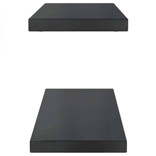 Zidne police 2 kom 75x23,5x3 cm crne nehrđajući čelik - Crna 75 x 23.5 x 3 cm 1 Cijena