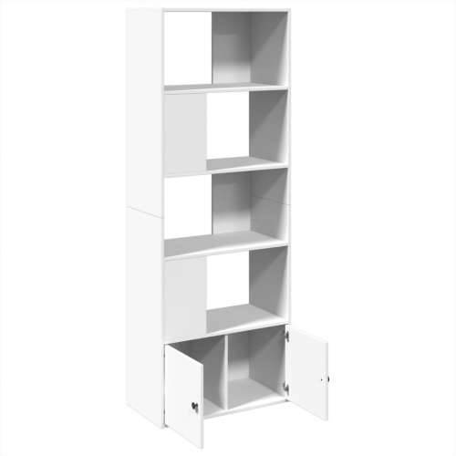 Regal za knjige bijeli 70 x 36 x 189 cm od konstruiranog drva - Bijela 1 70 cm Cijena