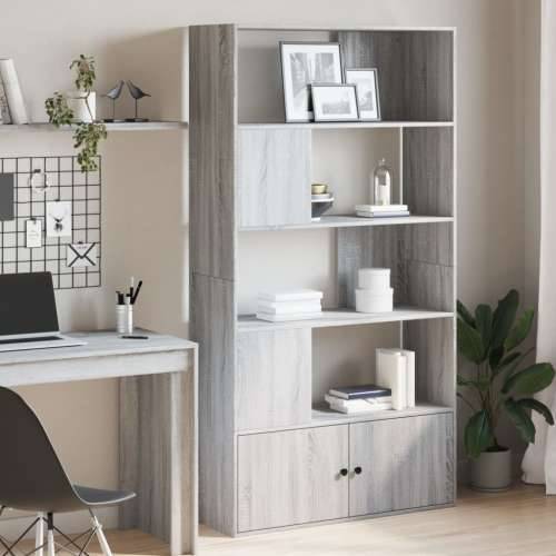 Regal za knjige boja hrasta 100x36x189 cm konstruirano drvo - Sivi hrast sonoma 1 100 cm Cijena
